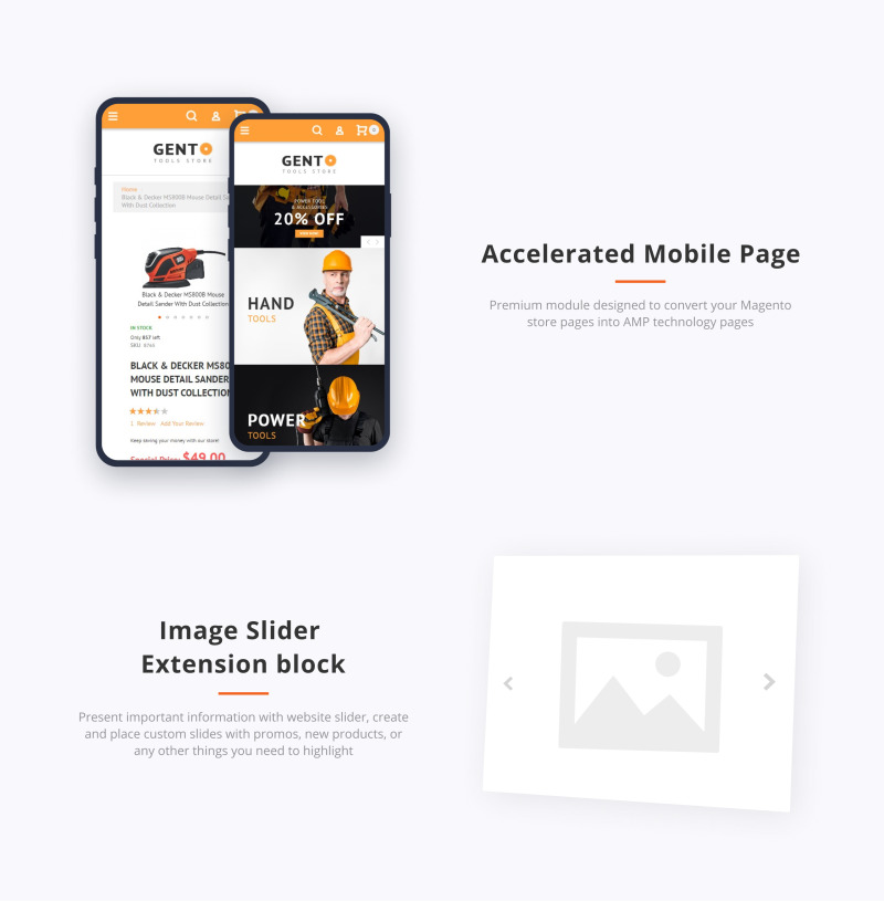 Gento - Hand Tools Store Design Magento Theme - Features Image 5