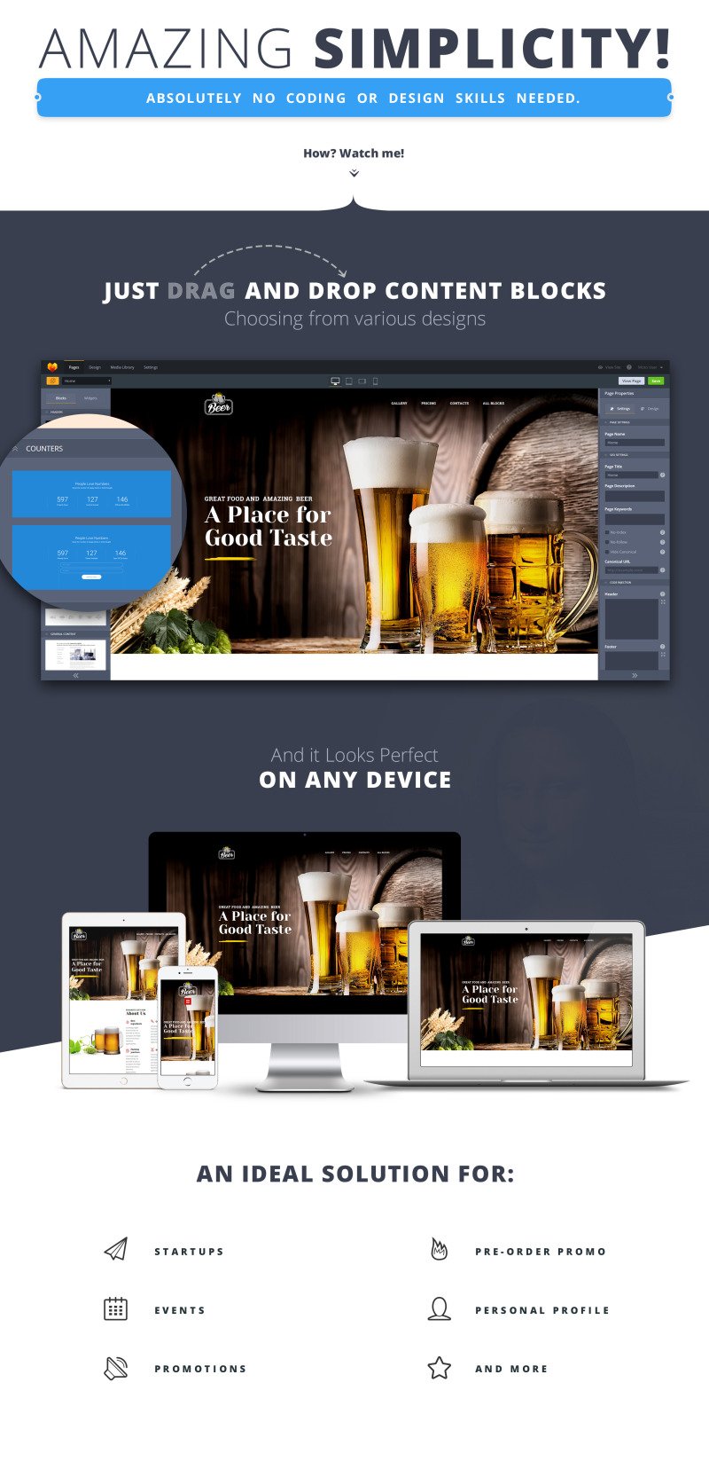 Beer - Brewery Landing Page Template - Features Image 1