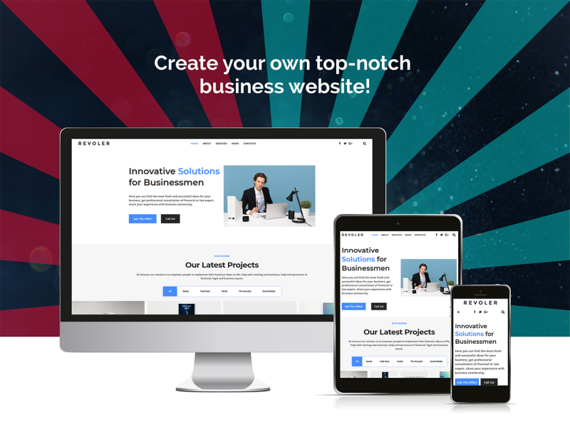 Revoler - Business Multipurpose Minimal WordPress Elementor Theme - Obrazek wyróżniający {numer}