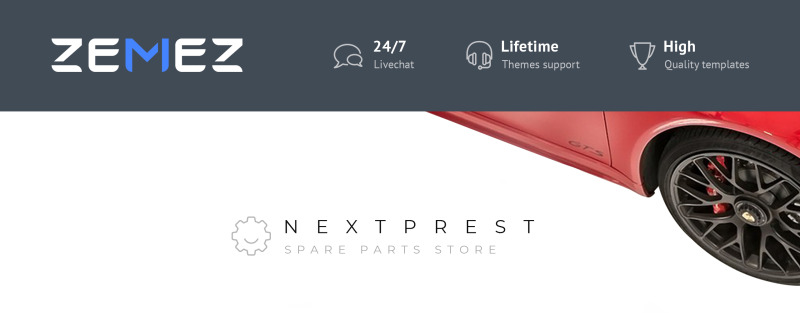 Nextprest - Spare Parts Store Clean Bootstrap Ecommerce Tema PrestaShop №78296 - Features Image 1