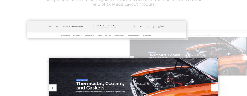 Nextprest - Spare Parts Store Clean Bootstrap Ecommerce Tema PrestaShop №78296 - Features Image 4