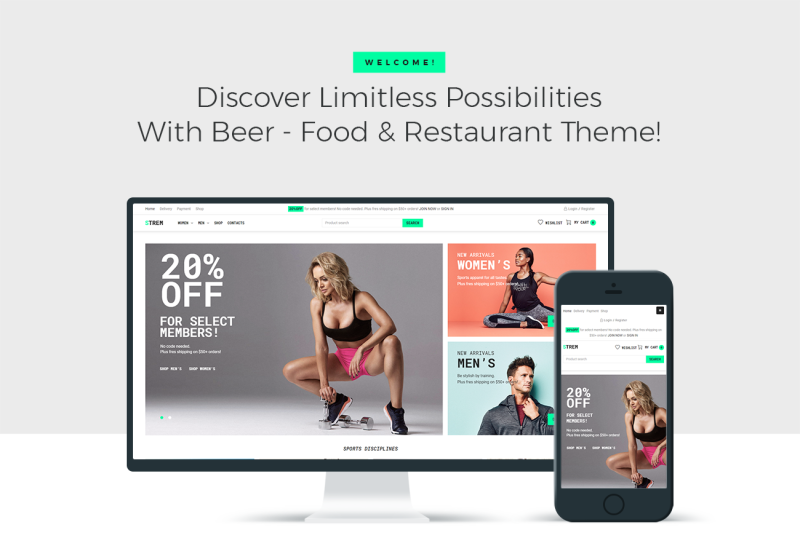 Strem - Sports Store ECommerce Minimal Elementor WooCommerce Theme - Features Image 1