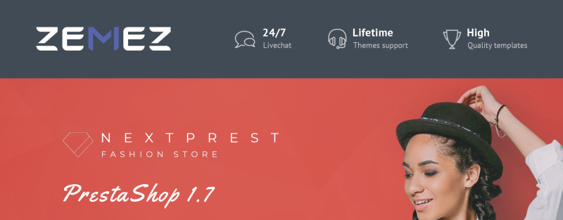 Tema De PrestaShop Nextprest - Fashion Store Clean Bootstrap Ecommerce #78550 - Imagen de características 1