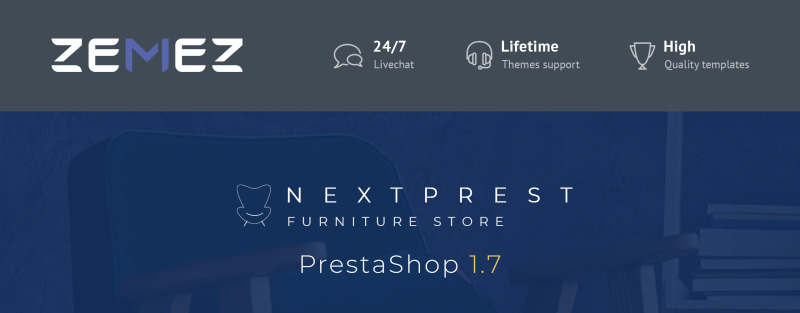 Nextprest - Furniture Store Clean Bootstrap Ecommerce PrestaShop Theme - Features Image 1