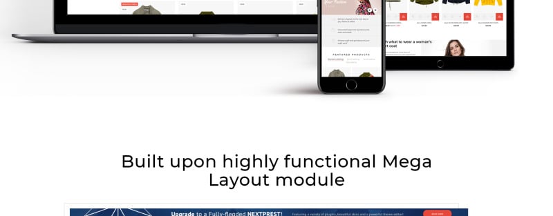 Nextprest - Tema de PrestaShop de comercio electrónico con Bootstrap limpio y gratuito - Características Imagen 4