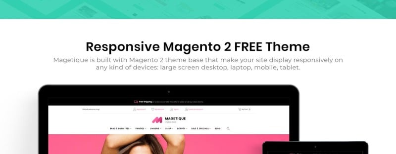 Magetique Lingerie - eCommerce GRATUIT Thème Magento 2 Thème Magento - Caractéristiques de l’image 2