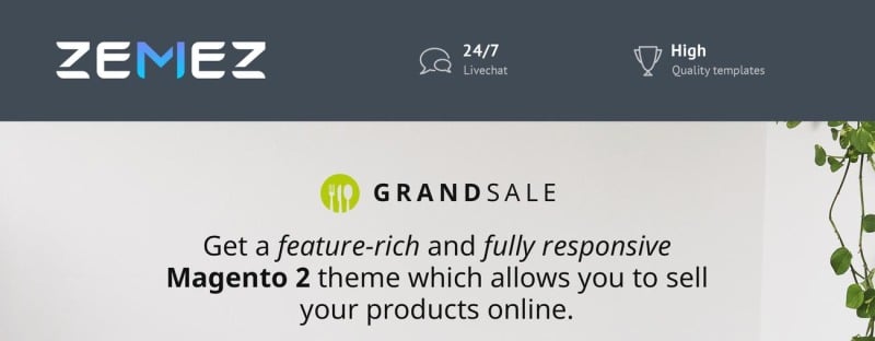 GrandSale - Thème Magento de vente en gros GRATUIT pour le commerce électronique - Caractéristiques de l’image 1