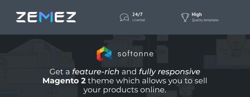Softonne - Thème Magento simple pour l'électronique gratuite - Caractéristiques de l’image 1