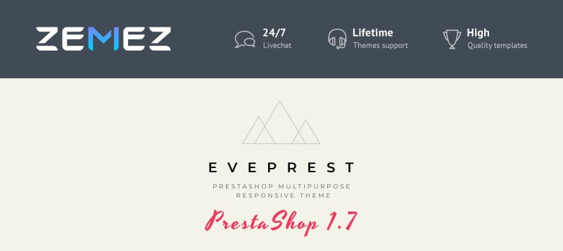 Eveprest - Tema de PrestaShop de comercio electrónico con Bootstrap limpio y gratuito - Características Imagen 1