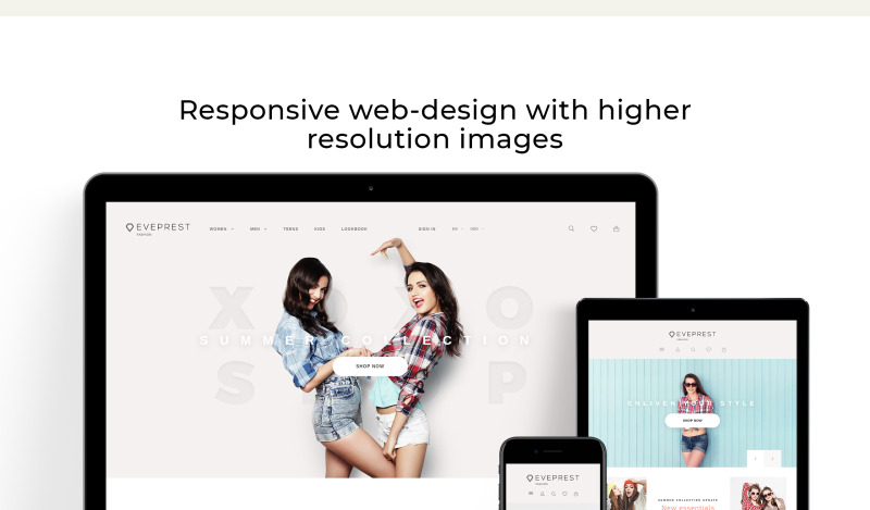 Eveprest - Tema de PrestaShop de comercio electrónico con Bootstrap limpio y gratuito - Características Imagen 3