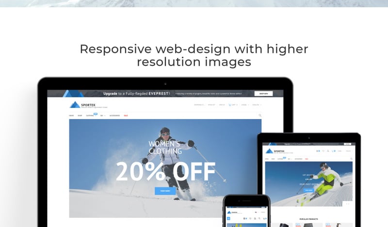 Sportek - Winter Sports Equipment Store Free PrestaShop Theme - Features Image 3