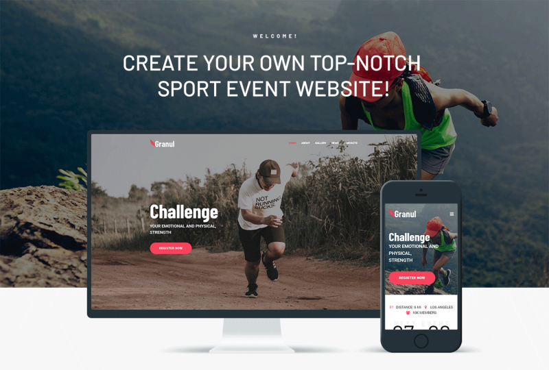Granul - Sport Event Multipurpose Modern Elementor WordPress Theme - Features Image 1