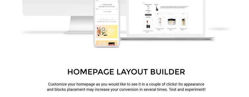 Make Up - Cosmetic store Multipage Clean №82327 - Изображения фич 2
