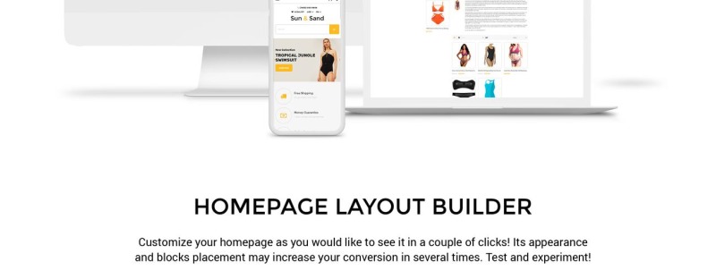 Sun & Sand - Swimwear eCommerce Clean OpenCart Template - Features Image 2