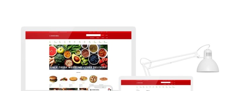 Good Meal - Многостраничный креативный шаблон OpenCart для продовольственного магазина - Изображения фич 1