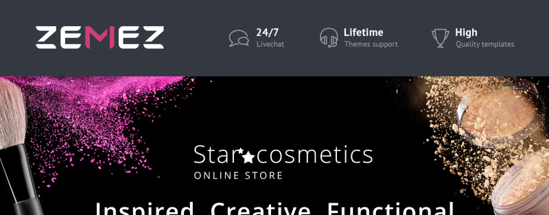 Star Cosmetics - Beauty Store Ecommerce Bootstrap Clean PrestaShop Theme - Features Image 1