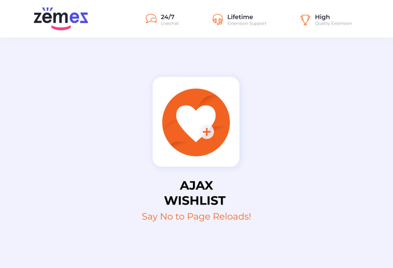 Zemez Ajax Wishlist Magento Extension - Features Image 1
