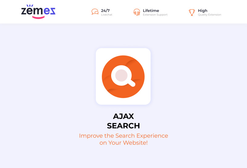 Zemez Ajax Search Magento Extension - Features Image 1