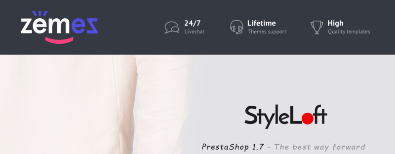 StyleLoft - Магазин футболок Магазин електронної комерції Bootstrap Clean PrestaShop Theme - Features Image 1