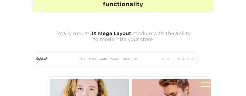 StyleLoft - Магазин футболок Магазин електронної комерції Bootstrap Clean PrestaShop Theme - Features Image 3