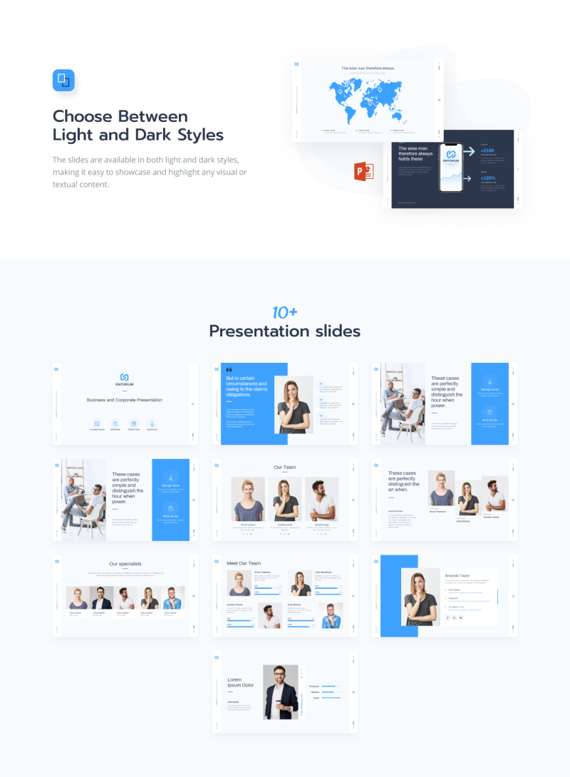 Entorum - Бизнес с гибким шаблоном инфографики PowerPoint - Features Image 3