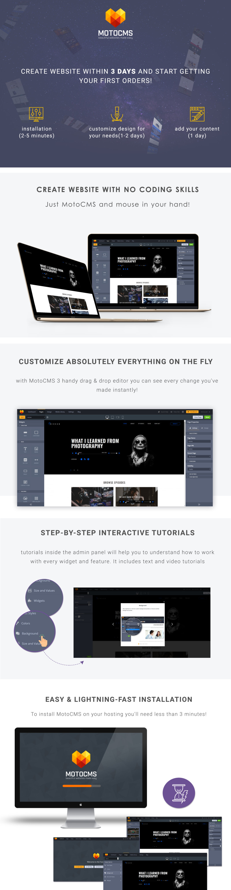 Tema Moto CMS 3 #85266 Singum - Podcaster - Immagine Caratteristiche 1