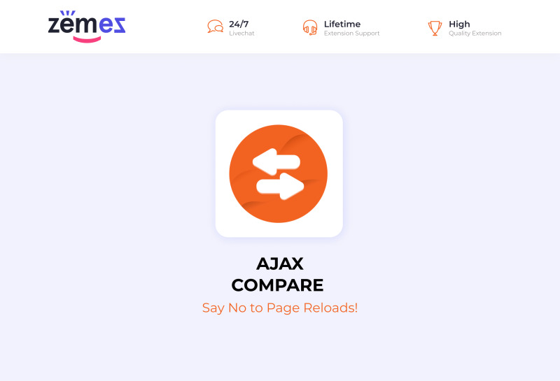 Zemez Ajax Compare Magento Extension - Features Image 1