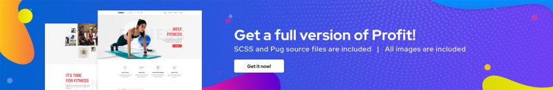 PROFIT - Fitness Free Modern HTML Landing Page Template - Features Image 1