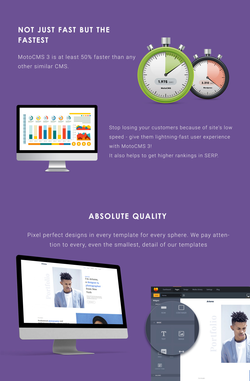 Responsive Artores - Personal Moto Cms 3 #88350 - 4 Görüntü Özellikleri
