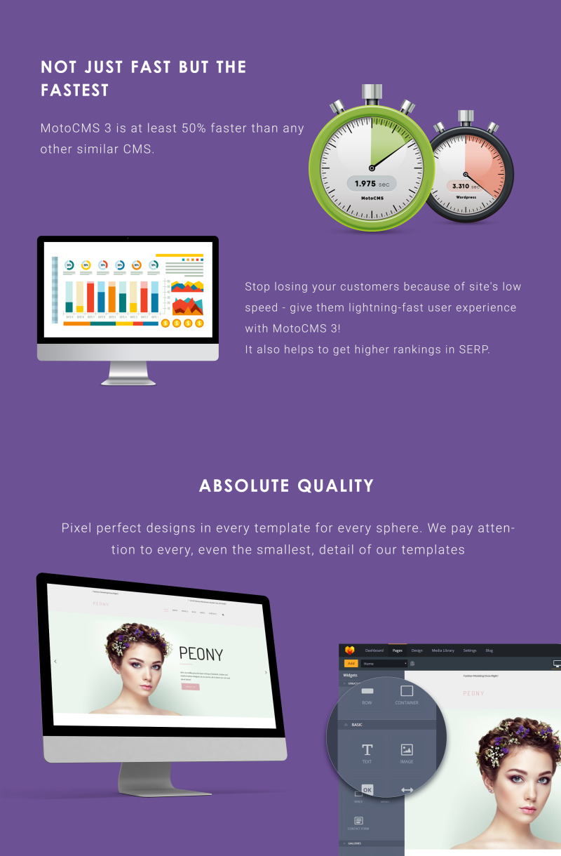 Peony - Fashion Model Moto CMS 3 Template - Features Image 4