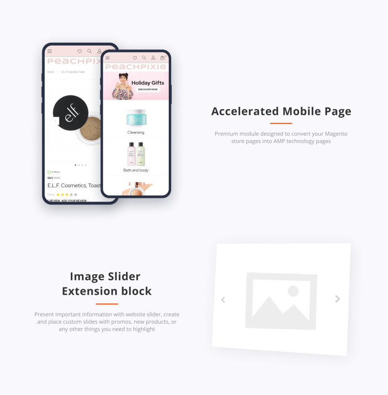 PeachPixie - тема Magento для веб-дизайна корейской косметики - Features Image 5