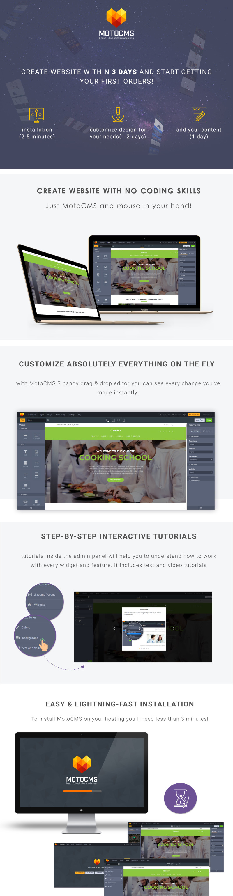 Cooking - Culinary School Moto CMS 3 Template - Features Image 1