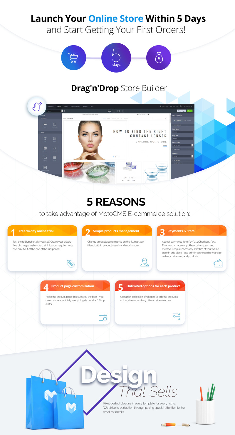 Clear vision optometry motocms ecommerce template