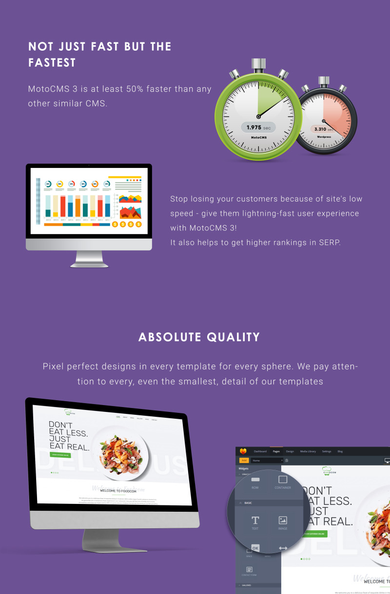 Foodcom - Modèle pour Restaurant Moto CMS 3 - Image 4