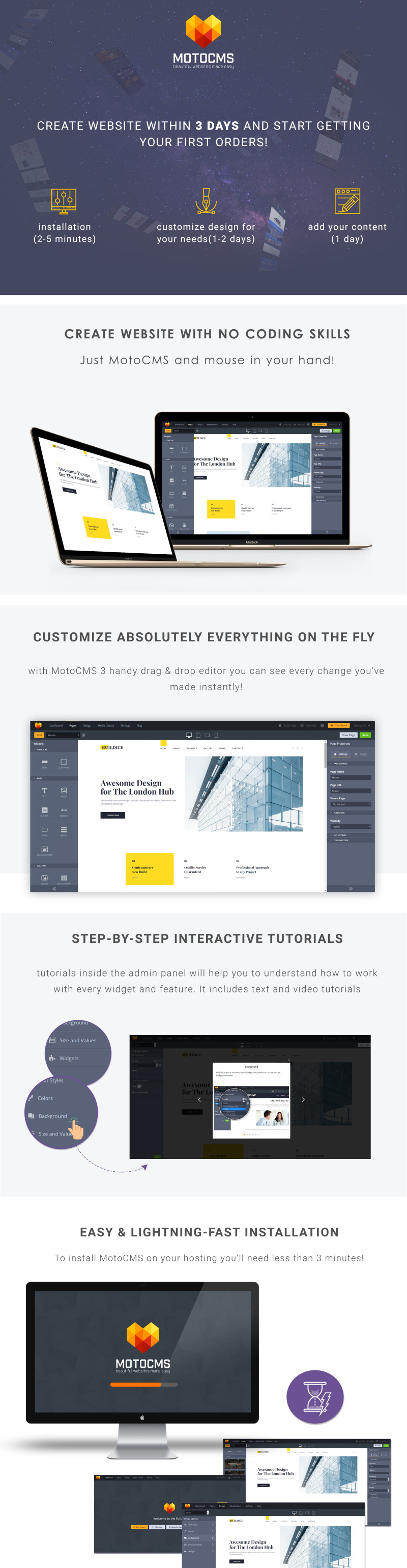 Buildice - Modèle Architecture Moto CMS 3 - Image 1