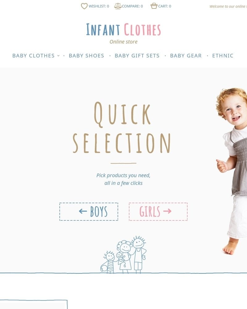 infant Clothes Bootstrap Magento Template