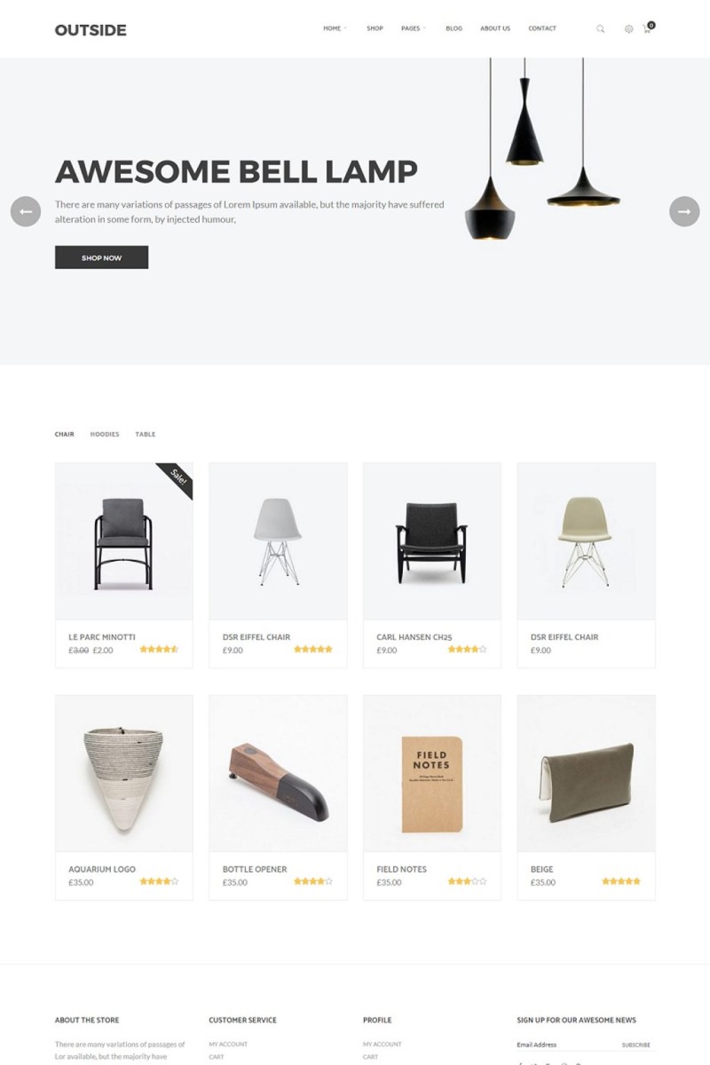 Outside - Minimalist WooCommerce Theme Outside - Minimalist WooCommerce Theme