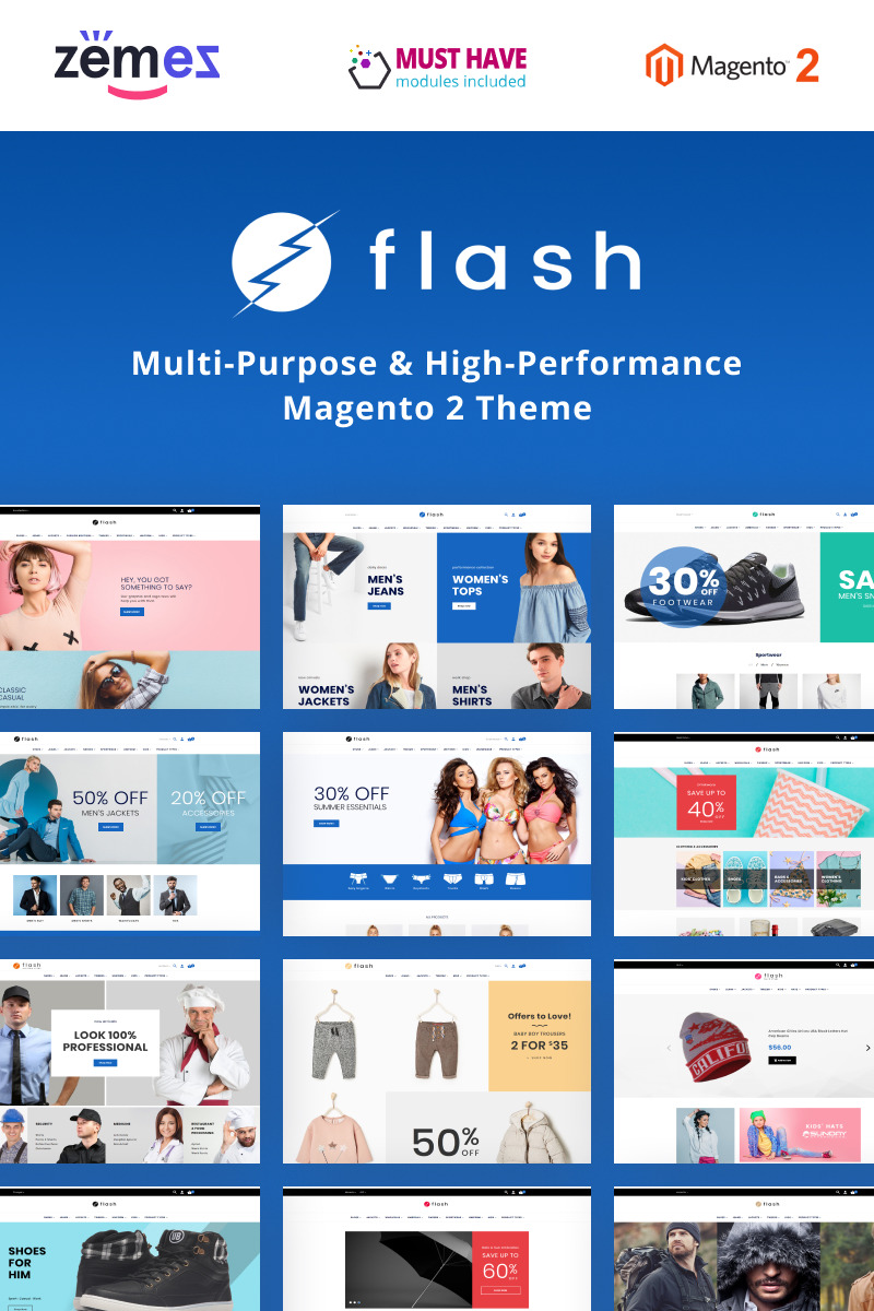 Flash - MultiPurpose High Performance Magento Theme