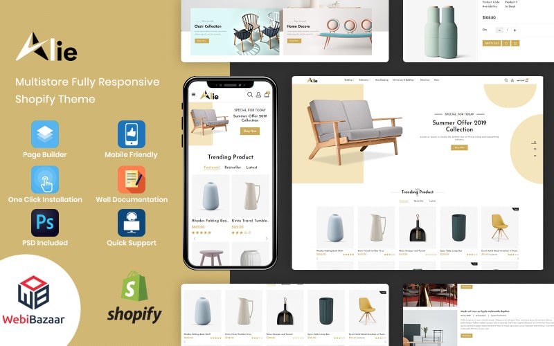 Alie - Bestes Shopify-Design für Möbel