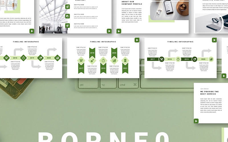 Borneo - Biznesowy szablon PowerPoint