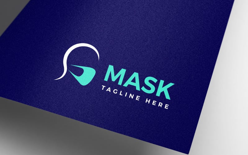 Design del logo della maschera facciale astratta creativa