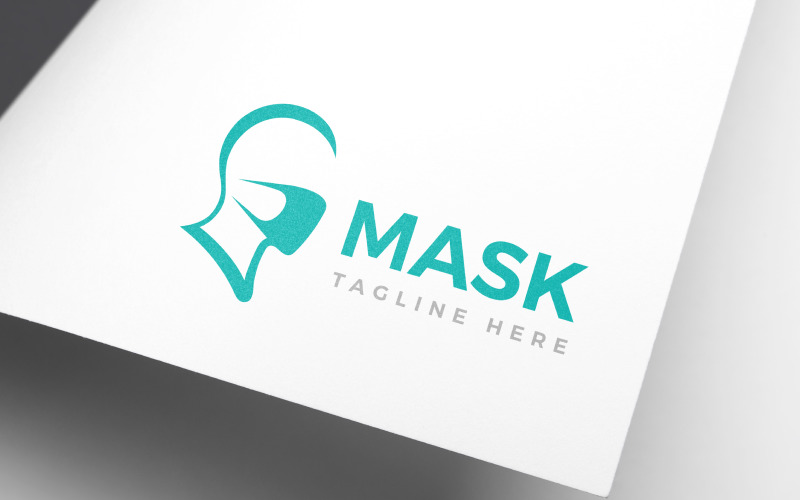 Design del logo della maschera facciale per la protezione del viso