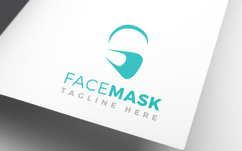 Disegno astratto del logo della maschera facciale
