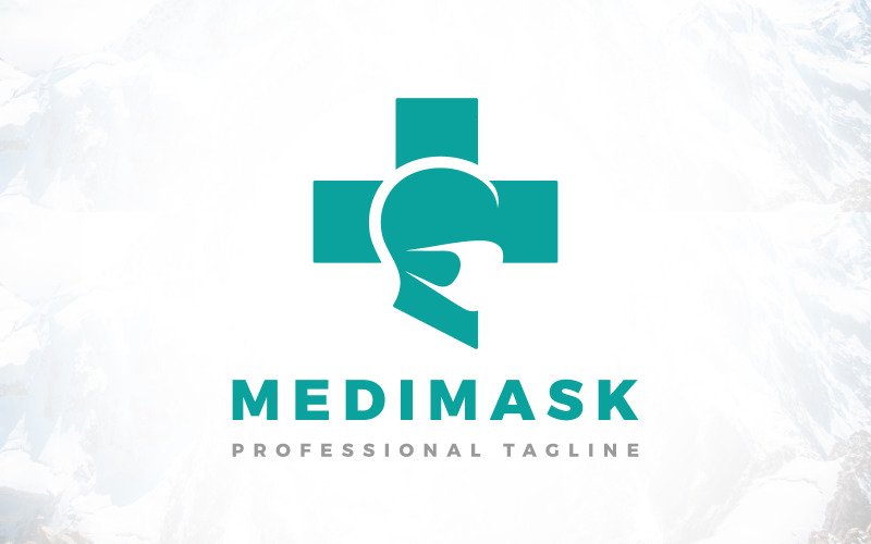 Дизайн логотипу медичної хірургічної маски для обличчя