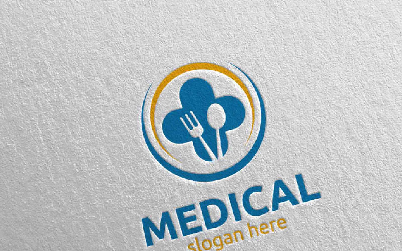 Food Cross Medical Hospital 91 Logo Şablonu