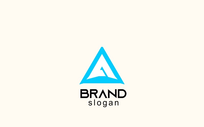 Download Шаблон логотипа "letter A Logo Template" / letter A Logo Template - Шаблон логотипа на тему графика letter a typo innitial corporate blue simple minimalist triangle geometric media fashion apparel apps white black web clothing video general