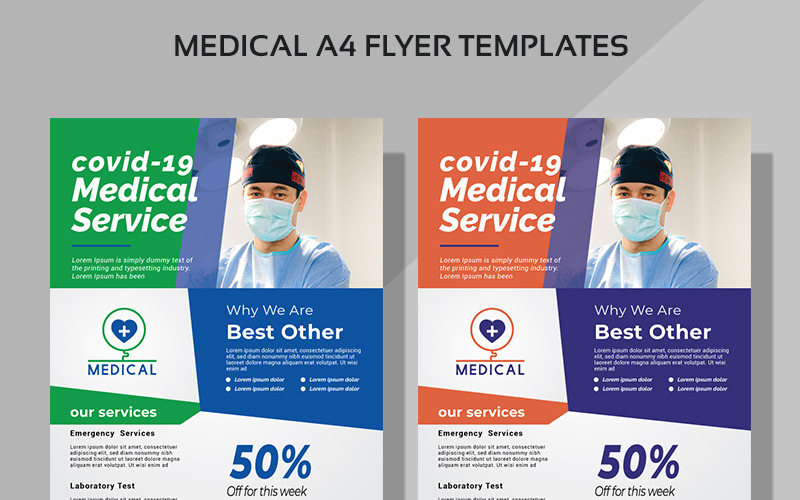 Medical A4 Flyer Design - Corporate Identity Template