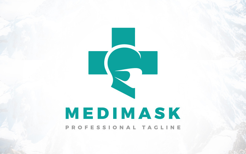 Medicinsk kirurgisk ansiktsmask logotypdesign