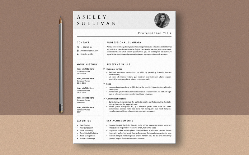 Modèle de CV fonctionnel (MS Word), basé sur les compétences, pour une reconversion professionnelle