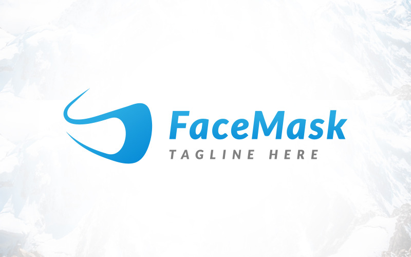 Modern ansiktsmask logotypdesign